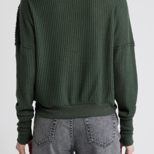 Off the Shoulder Thermal Knit Top